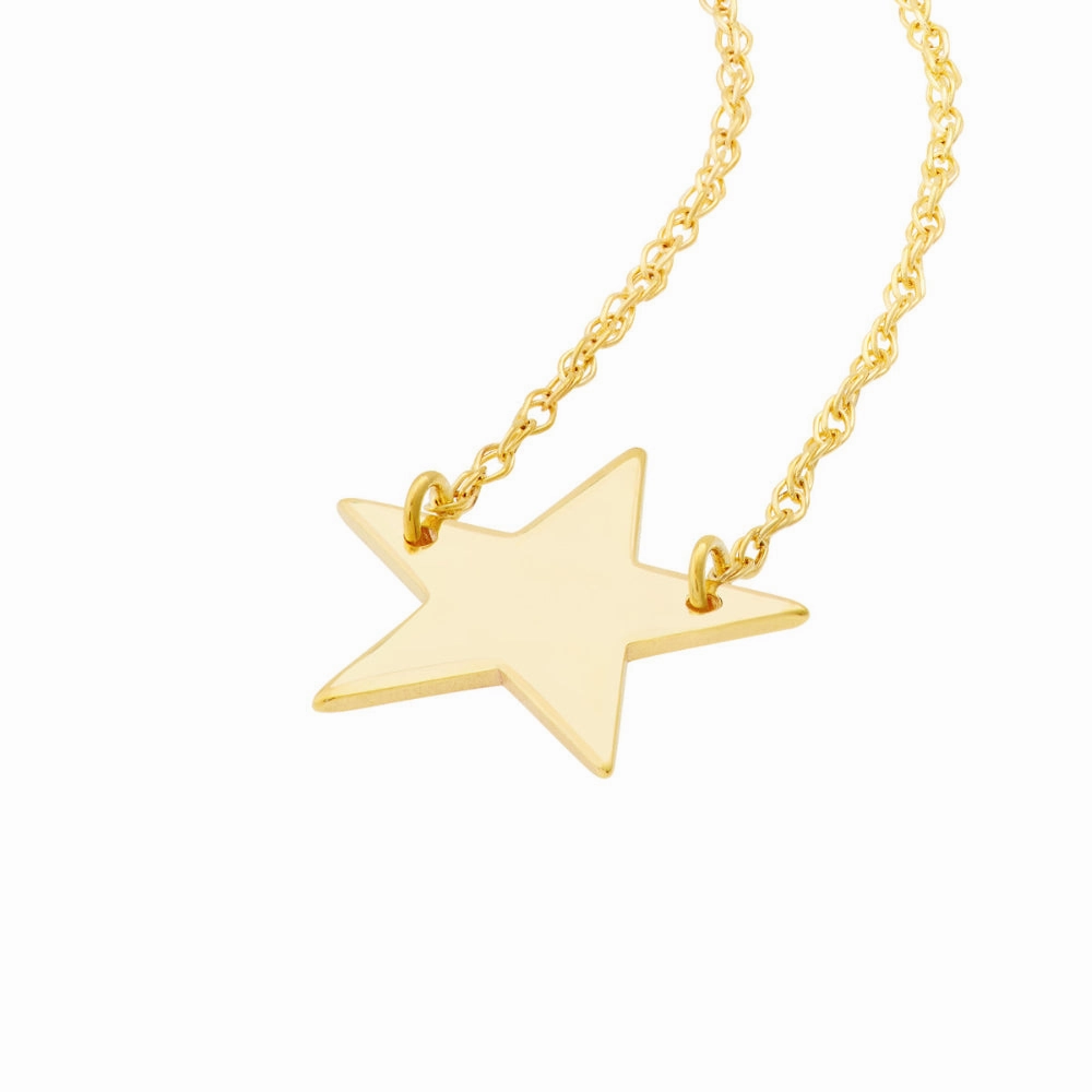 14k Gold Mini Star Pendant Necklace