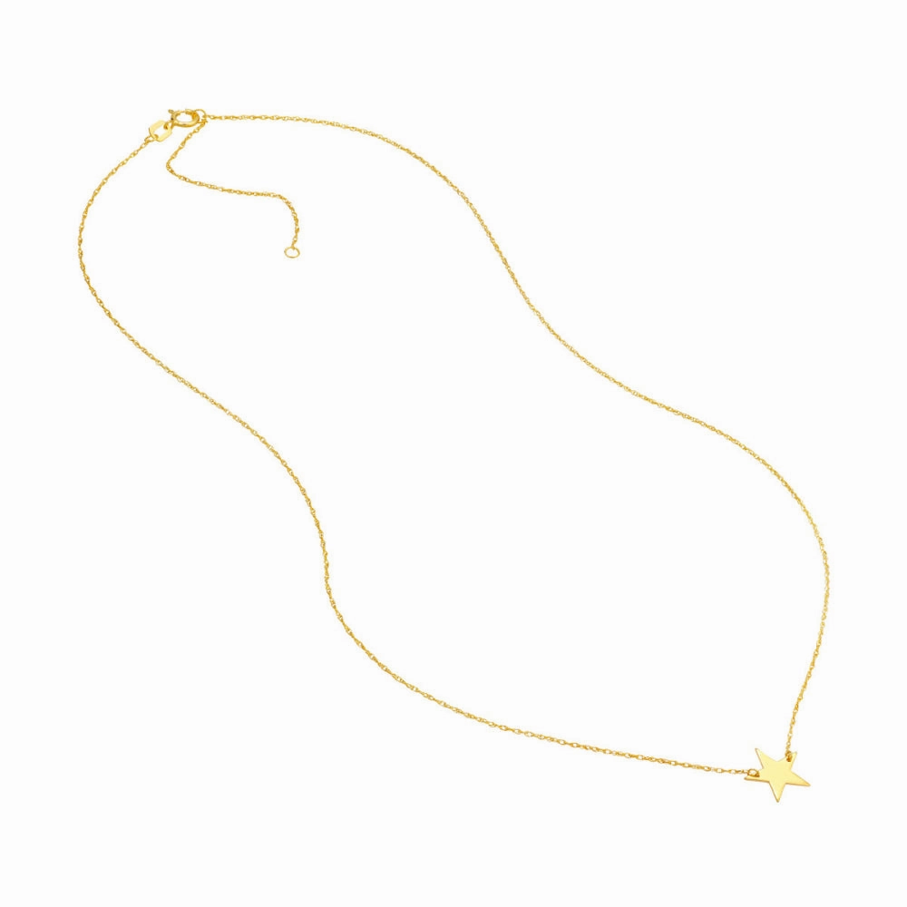 14k Gold Mini Star Pendant Necklace