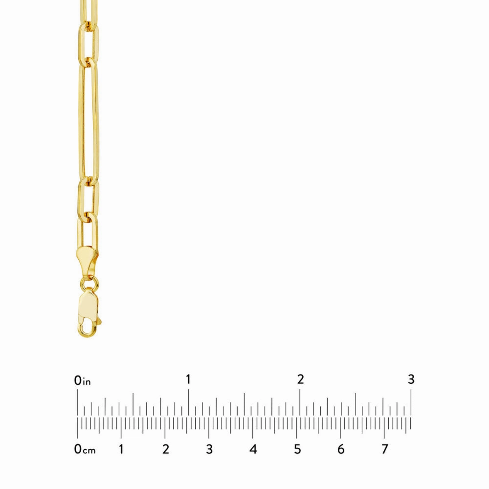 14k Gold Paper Clip Chain Necklace