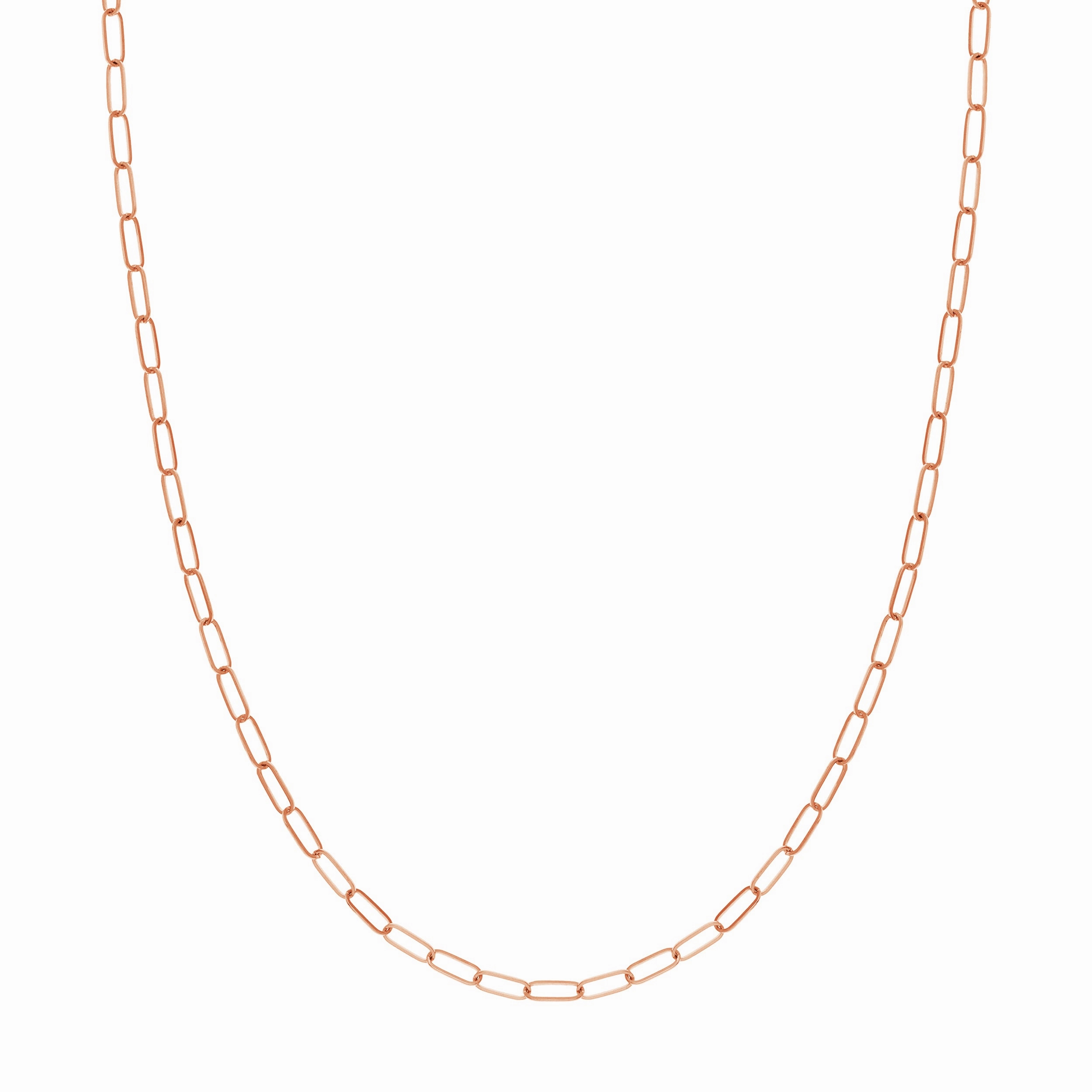 14k Gold Paper Clip Chain Necklace