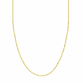 14k Gold Two-Tone Diamond-Cut Chain