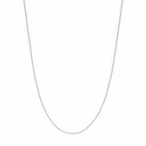 14k White Gold Diamond-Cut 1.5mm Cable Chain