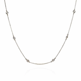 14k Yellow Gold 18" 0.35-0.49ct Diamonds By The Yard Necklace