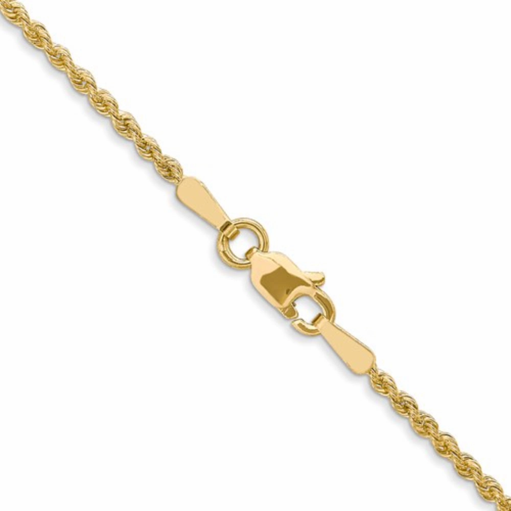 14k Yellow Gold 1.6mm Rope Chain