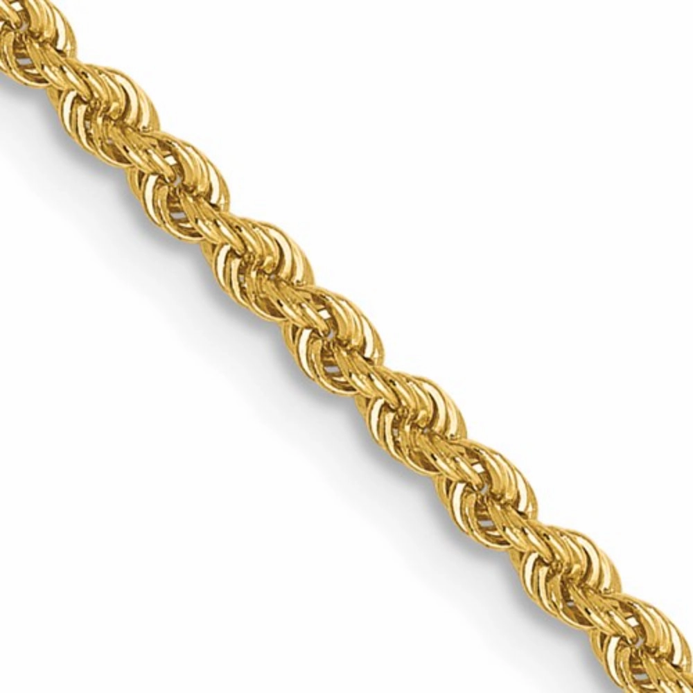 14k Yellow Gold 1.6mm Rope Chain