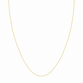 14k Yellow Gold 22" Adjustable Cable Chain