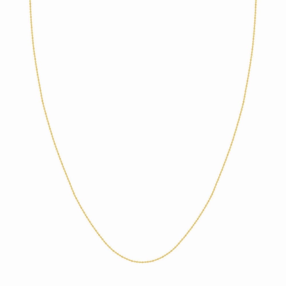 14k Yellow Gold 22" Adjustable Cable Chain