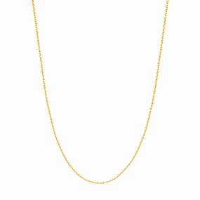 14k Yellow Gold Diamond-Cut 1.5mm Cable Chain