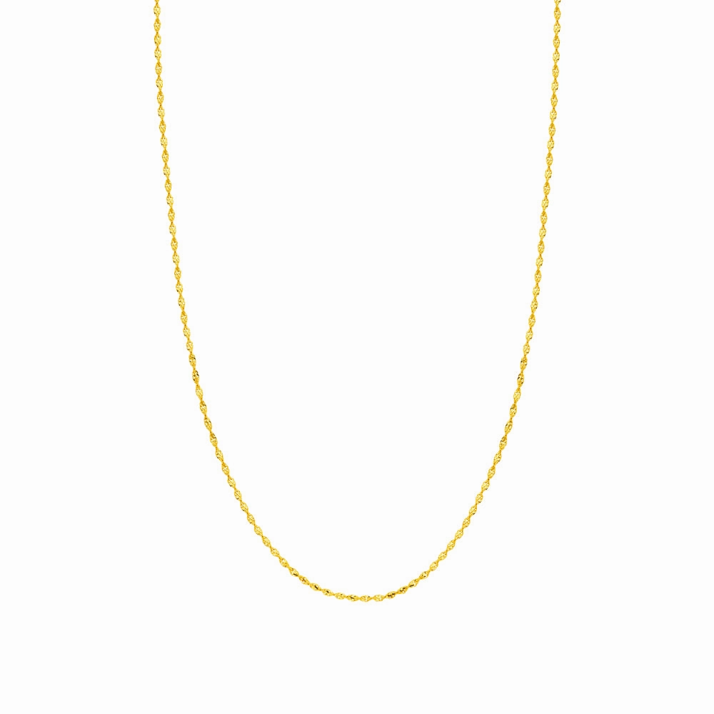14k Yellow Gold Diamond Cut Chain 16"