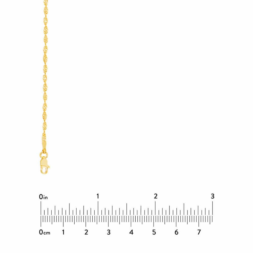14k Yellow Gold Diamond Cut Chain 16"