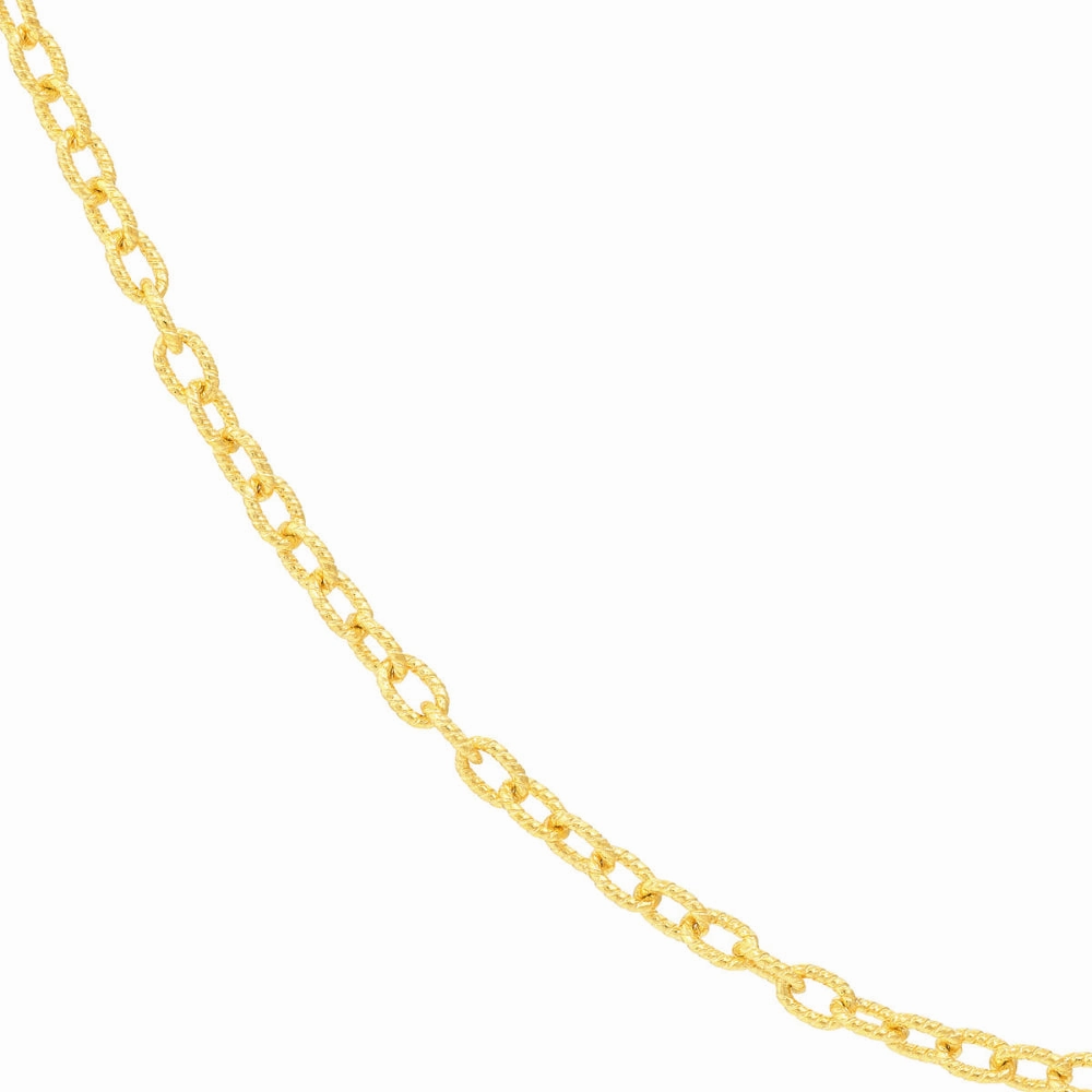 14kt 1.9mm Designer Rolo Chain, 18"