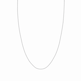14kt White Gold 1.25mm Wheat Chain, 18"