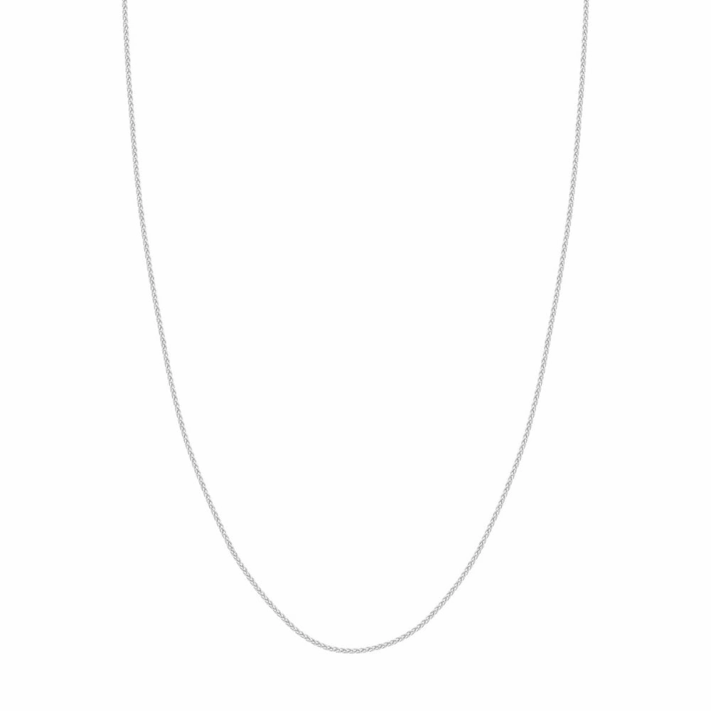 14kt White Gold 1.65mm Wheat Chain