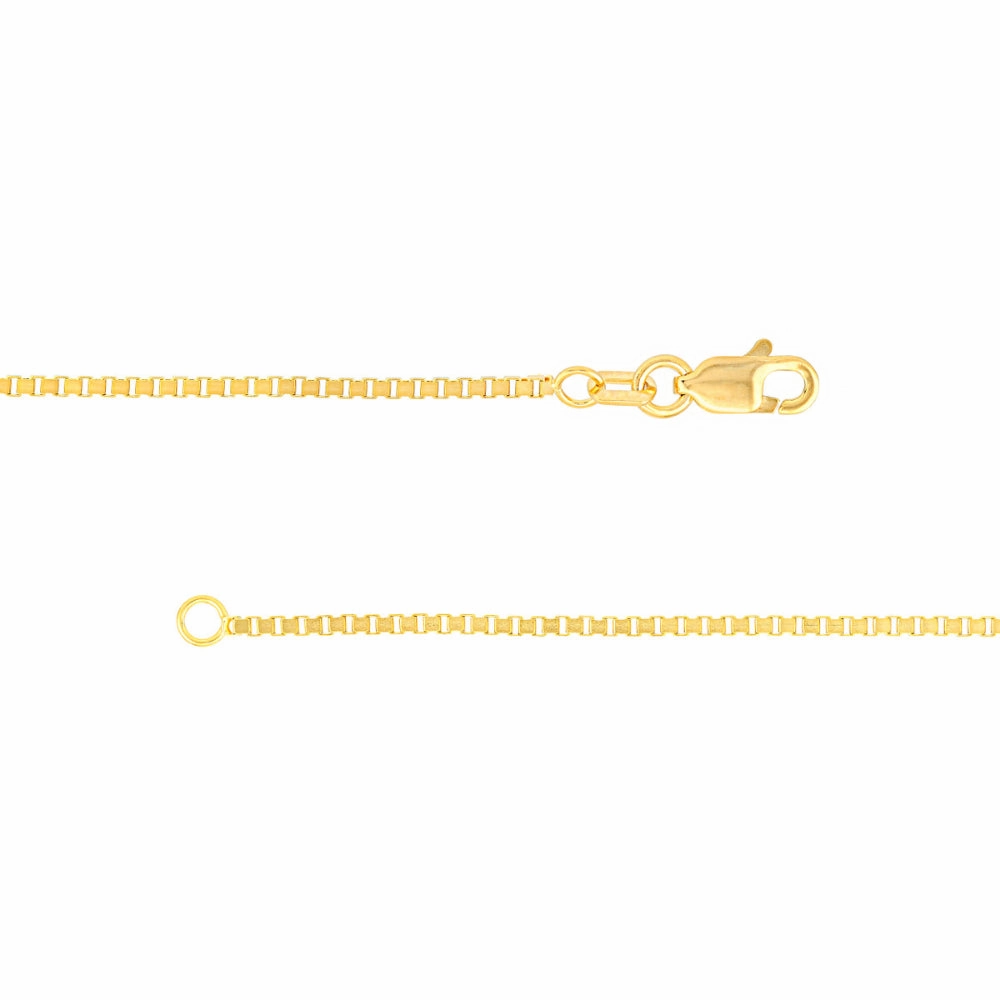 14kt Yellow Gold 1.2mm Box Chain