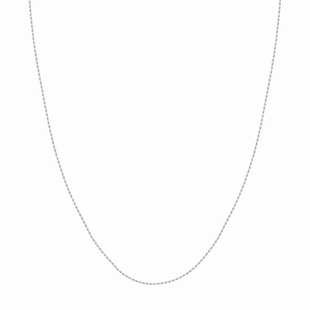 14W Diamond-Cut Rope Chain 1.05mm 24" Lobster Clasp
