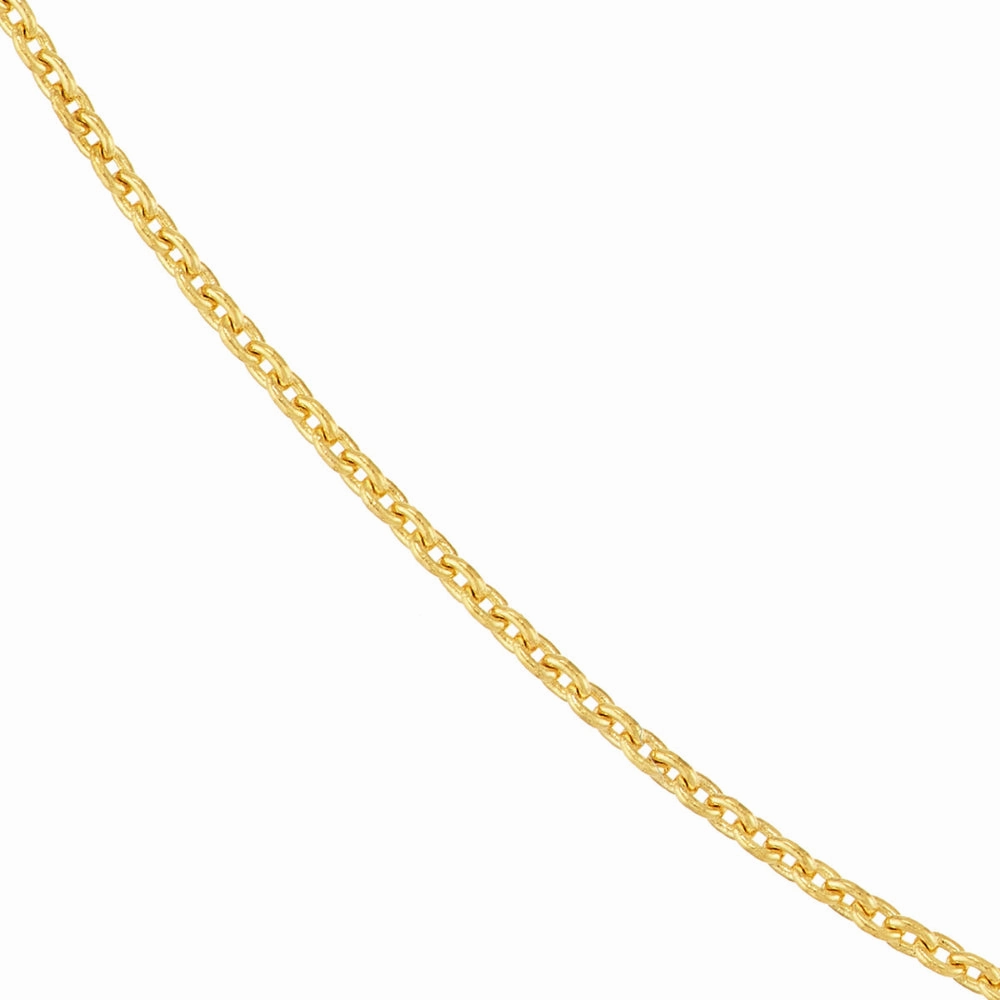 18k Gold Cable Chain .7mm 18" Lobster Clasp