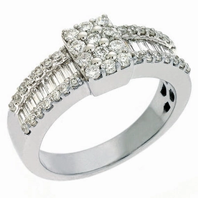 1.00 ctw. WHITE GOLD DIAMOND RING D3703WG