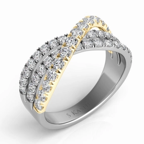 1.03 ctw. YELLOW & WHITE GOLD DIAMOND FASHION RING D4262YW