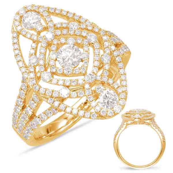 1.09 ctw. YELLOW GOLD FASHION RING D4316YG