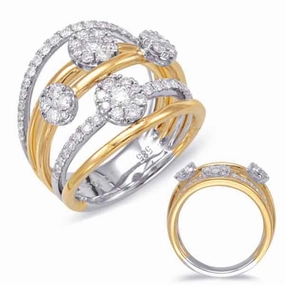1.10 ctw. YELLOW & WHITE GOLD DIAMOND RING D4474YW