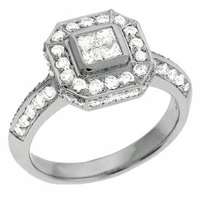 1.15 ctw. WHITE GOLD DIAMOND RING D3818WG
