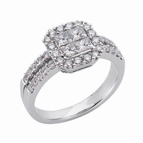 1.16 ctw. WHITE GOLD DIAMOND RING D3798WG
