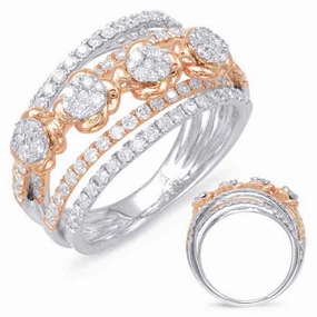 1.18 ctw. ROSE & WHITE GOLD DIAMOND FASHION RING D4541RW