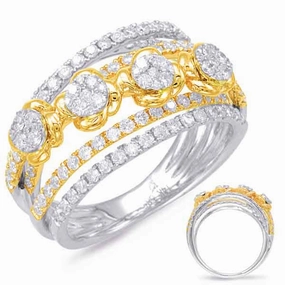 1.18 ctw. YELLOW & WHITE GOLD DIAMOND FASHION RING D4541YW