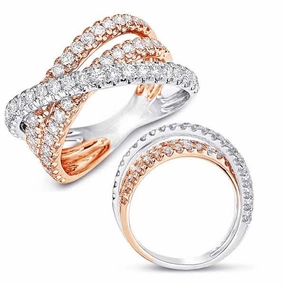 1.23 ctw. ROSE & WHITE GOLD FASHION RING D4311RW