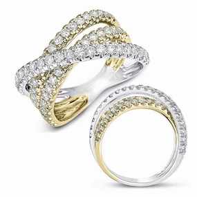 1.23 ctw. YELLOW & WHITE GOLD FASHION RING D4311YW