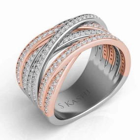 1.25 ctw. ROSE & WHITE GOLD DIAMOND FASHION RING D4167RW