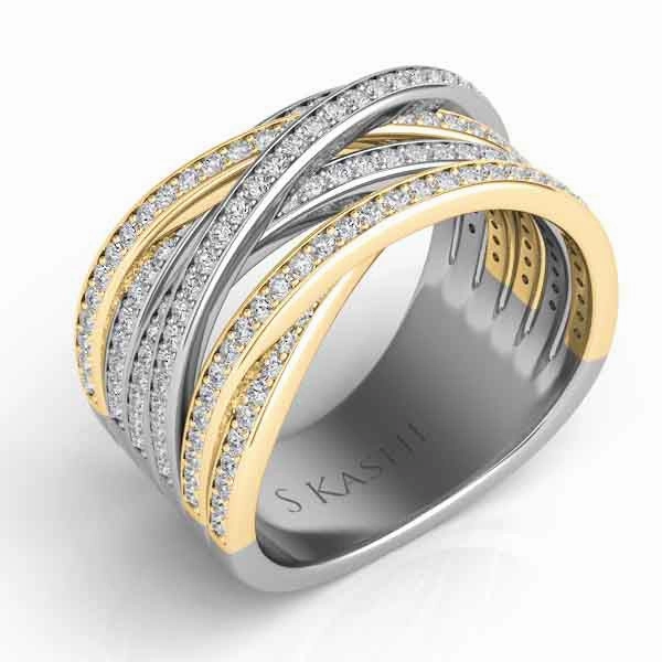 1.25 ctw. YELLOW & WHITE GOLD DIAMOND FASHION RING D4167YW