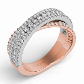 1.28 ctw. ROSE & WHITE GOLD DIAMOND FASHION RING D4209RW