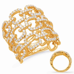 1.28 ctw. YELLOW GOLD DIAMOND FASHION RING D4600YG