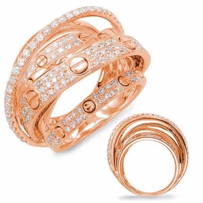 1.29 ctw. ROSE GOLD DIAMOND FASHION RING D4373RG