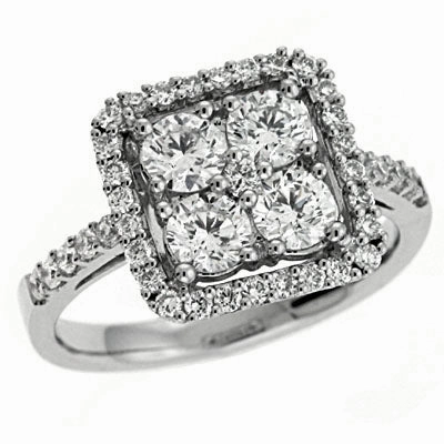 1.34 ctw. WHITE GOLD DIAMOND RING D4032WG