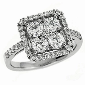1.34 ctw. WHITE GOLD DIAMOND RING D4032WG