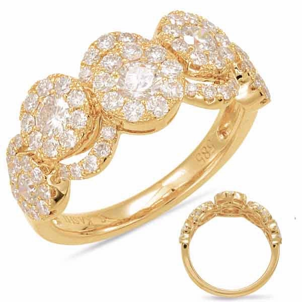 1.35 ctw. YELLOW GOLD DIAMOND FASHION RING D4548YG