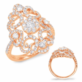 1.37 ctw. ROSE GOLD DIAMOND FASHION RING D4388RG
