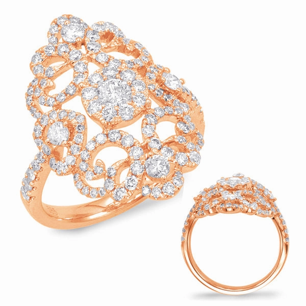 1.37 ctw. ROSE GOLD DIAMOND FASHION RING D4388RG