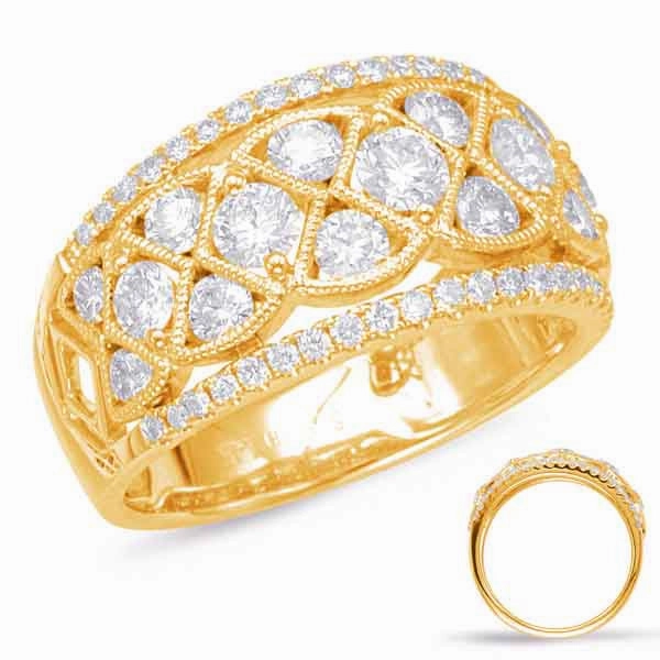 1.38 ctw. YELLOW GOLD DIAMOND FASHION RING D4569YG
