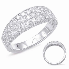 1.46 ctw. WHITE GOLD PAVE DIAMOND BAND D4558WG