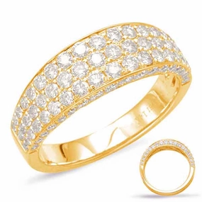 1.46 ctw. YELLOW GOLD PAVE DIAMOND BAND D4558YG