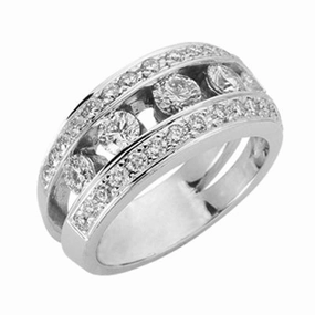 1.59 ctw. PLATINUM DIAMOND BAND D3755-PL
