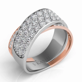 1.66 ctw. ROSE & WHITE GOLD DIAMOND FASHION RING D4271RW