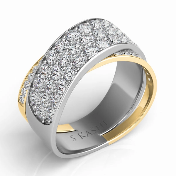 1.66 ctw. YELLOW & WHITE GOLD DIAMOND FASHION RING D4271YW