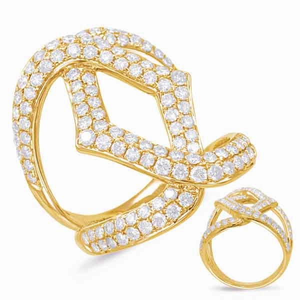 1.70 ctw. YELLOW GOLD DIAMOND FASHION RING D4542YG