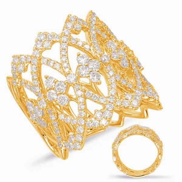 1.74 ctw. YELLOW GOLD DIAMOND FASHION RING D4574YG