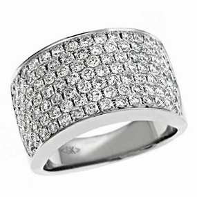1.87 ctw. WHITE GOLD DIAMOND PAVE RING D3938WG
