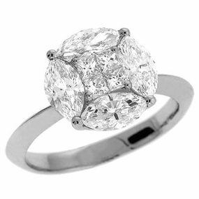 1.88 ctw. WHITE GOLD DIAMOND RING D3862WG
